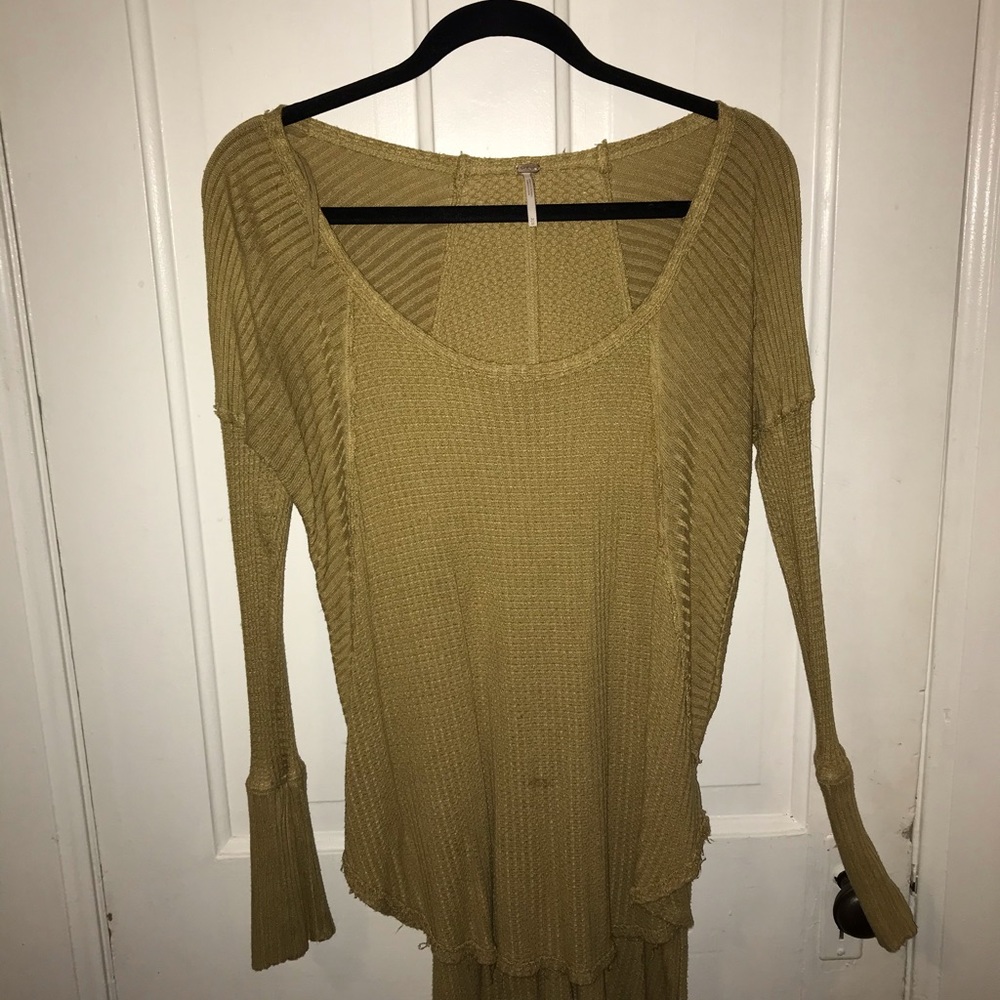 Mustard Yellow Free People shirt